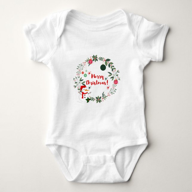 Merry Christmas Baby Bodysuit (Front)