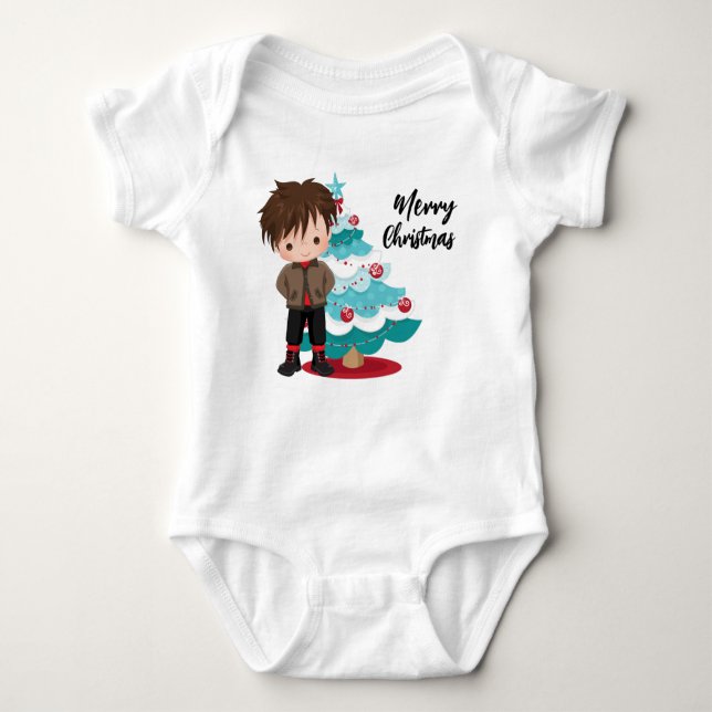 Merry Christmas  Baby Bodysuit (Front)