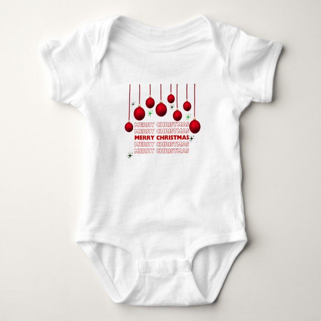 merry christmas baby bodysuit (Front)
