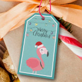 Custom Merry Christmas tree gift tags with string