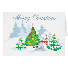 Merry Christmas Baby Goat Card 
