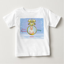 Merry Christmas Baby Photo T-Shirt