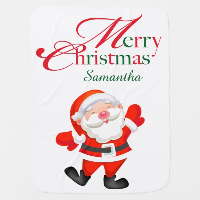 Merry Christmas Backdrop Santa Baby Blanket