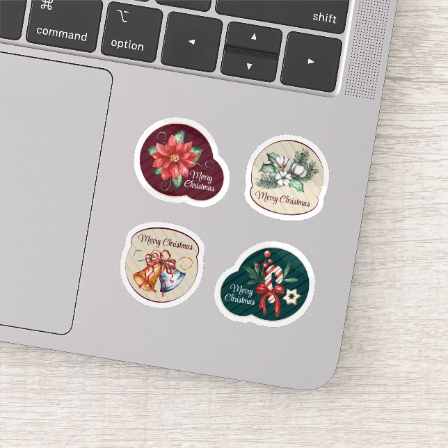 Merry christmas badge collection  sticker (Detail)