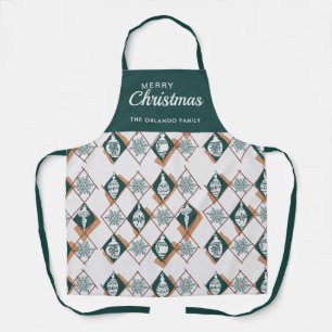 Merry Christmas Baking Crew Green Apron