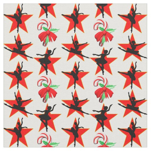 MERRY CHRISTMAS BALLERINA DESIGN FABRIC