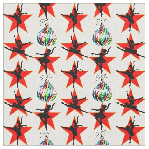 MERRY CHRISTMAS BALLERINA DESIGN FABRIC