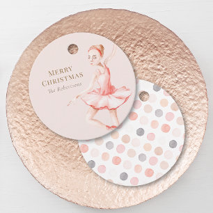 Merry Christmas Ballerina Gift Tag