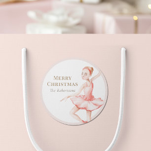 Merry Christmas Ballerina Sticker