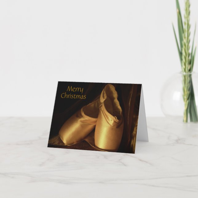 Merry Christmas Ballet Shoes Card (Front)