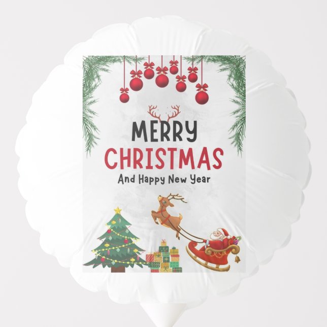 merry christmas ballon balloon (Front)
