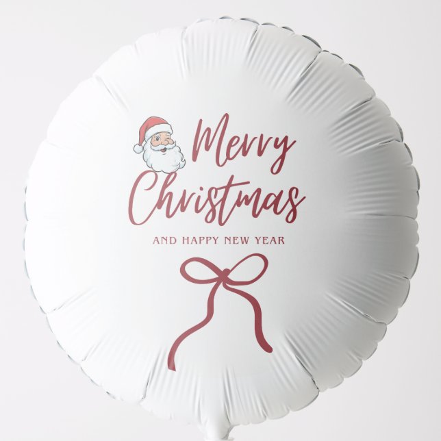 merry christmas balloon- festive holliday ballons balloon (Front)