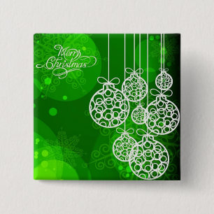 Merry Christmas Balls 2 Pinback Button