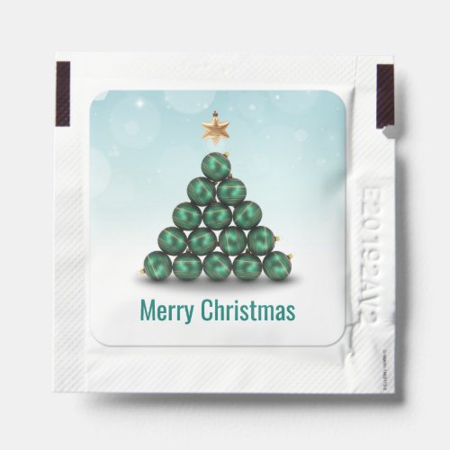 Merry Christmas Balls Tree Mint Pastel Design Hand Sanitizer Packet
