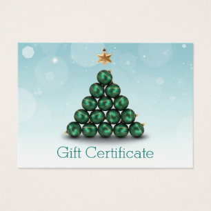 Merry Christmas Balls Tree Mint Pastel Gift Card
