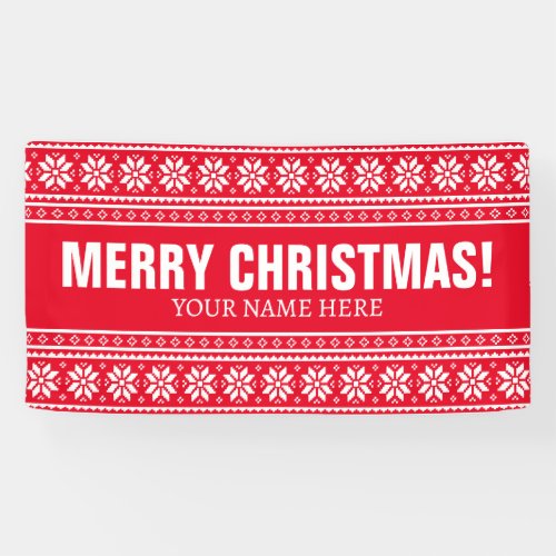 Merry Christmas banner for commercial business