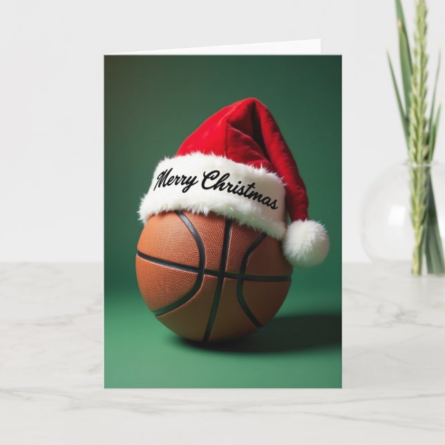 Merry Christmas Basketball Card (Front)