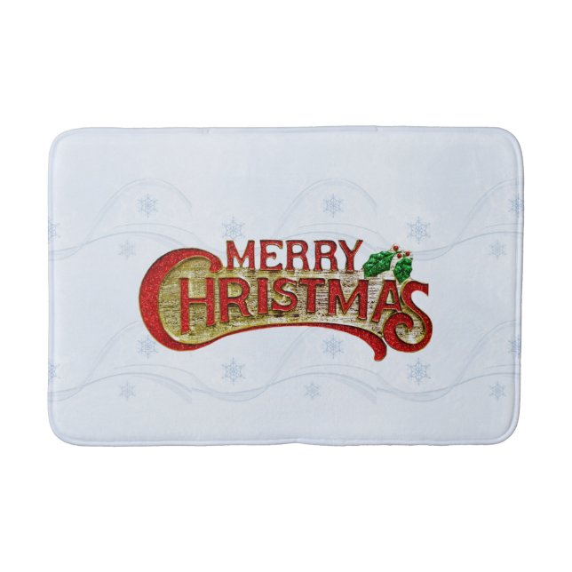 Merry Christmas Bath Mat (Front)