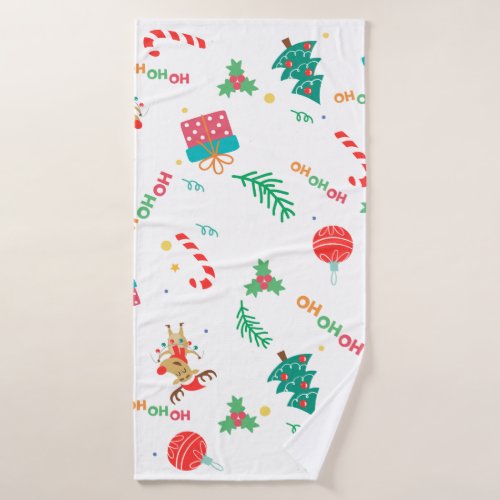 Merry Christmas Bath Towel