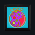 Merry Christmas Bauble Colorful Purple Red Jewelry Box<br><div class="desc">Merry Christmas Bauble Colorful Painted Purple Red Girlish</div>