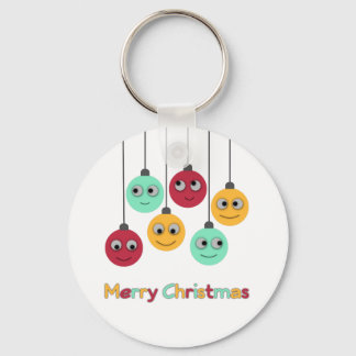 Merry Christmas Baubles Keychain