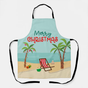 Merry Christmas Beach Apron