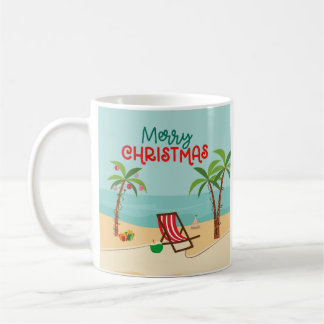 Merry Christmas Beach Coffee Mug