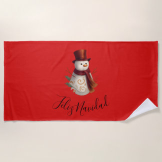 Merry Christmas Beach Towel - Feliz Navidad