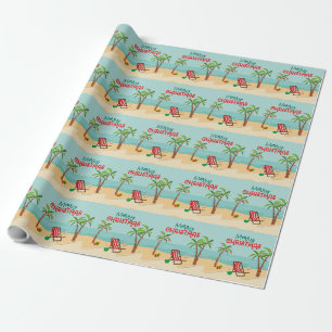 Merry Christmas Beach Wrapping Paper