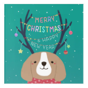 Merry Christmas: Beagle Illustration Art