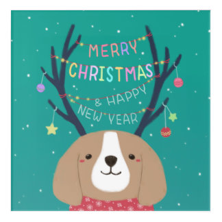 Merry Christmas: Beagle Illustration Art