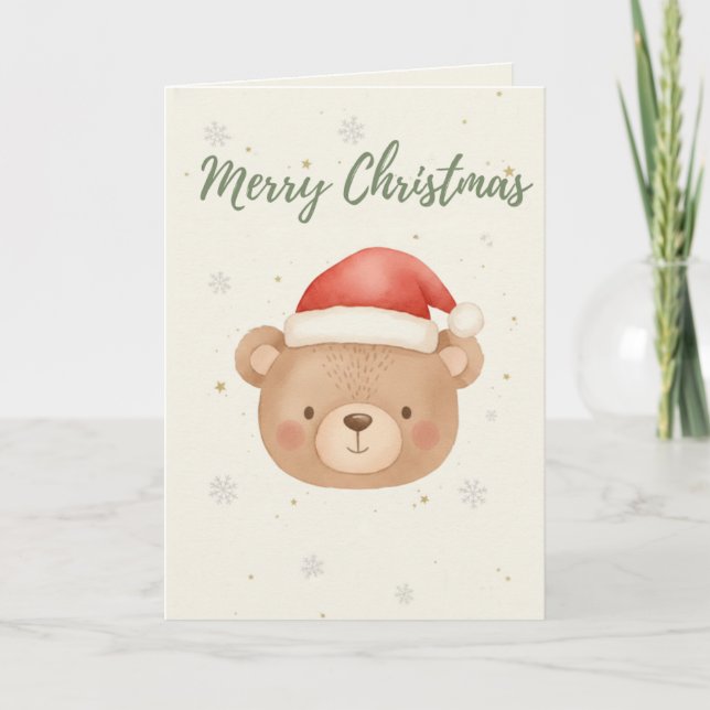 Merry Christmas Bear card (Front)