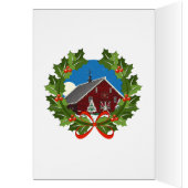 Merry Christmas Beautiful Oberhasli Goat Art (Inside (Left))