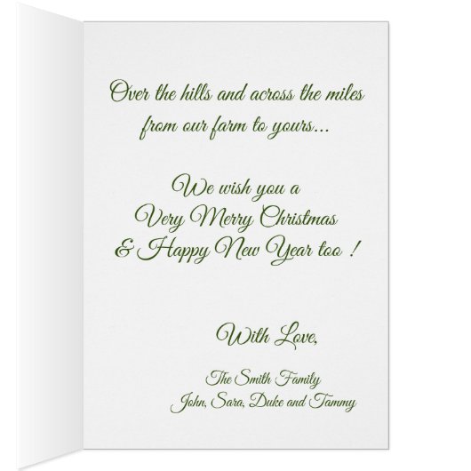 Merry Christmas Beautiful Oberhasli Goat Art (Inside (Right))