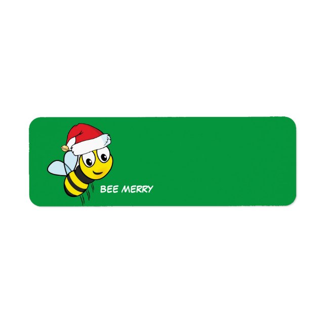 Merry Christmas Bee Label (Front)