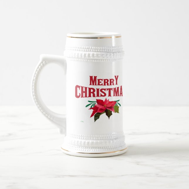 MERRY CHRISTMAS BEER STEIN (Left)