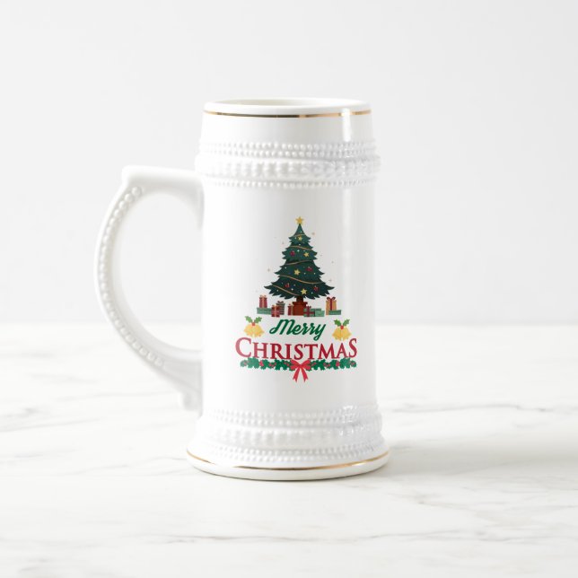 MERRY CHRISTMAS BEER STEIN (Left)