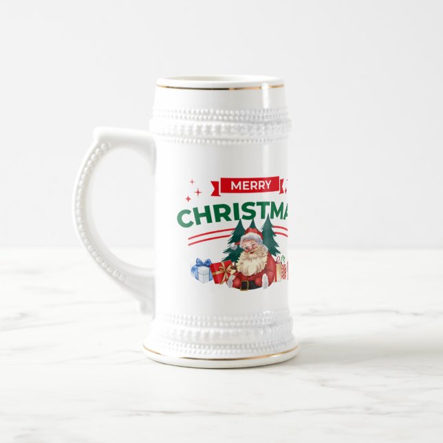 MERRY CHRISTMAS BEER STEIN (Left)