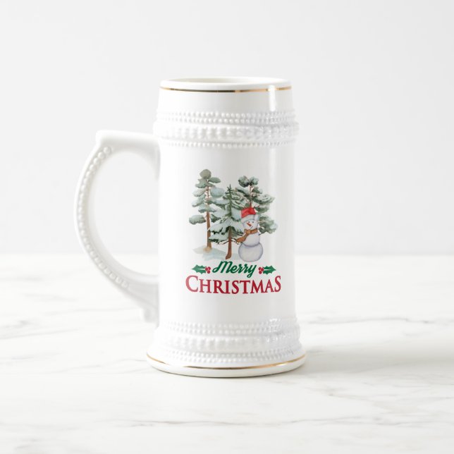MERRY CHRISTMAS BEER STEIN (Left)