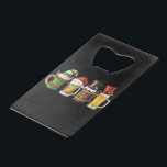 Merry Christmas Beers Drinking Santa Beer Lover  Credit Card Bottle Opener<br><div class="desc">Merry Christmas Beers Drinking Santa Beer Lover Xmas Lights</div>