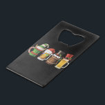 Merry Christmas Beers Drinking Santa Beer Lover  Credit Card Bottle Opener<br><div class="desc">Merry Christmas Beers Drinking Santa Beer Lover Xmas Lights</div>