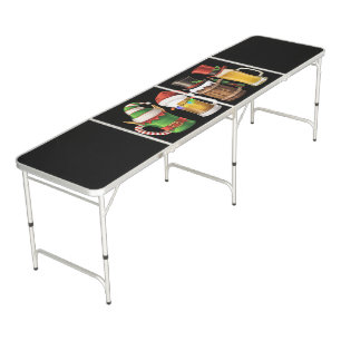 Merry Christmas Beers Drinking Santa Beer Lover Pong Table