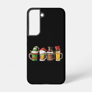Merry Christmas Beers Drinking Santa Beer Lover Samsung Galaxy S22 Case