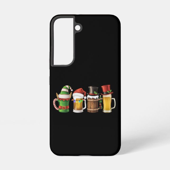 Merry Christmas Beers Drinking Santa Beer Lover  Samsung Galaxy Case (Back)