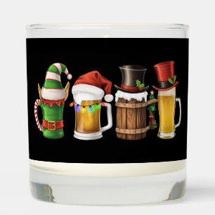 Merry Christmas Beers Drinking Santa Beer Lover  Scented Candle