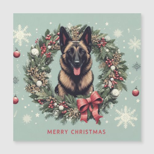Merry Christmas Belgian Malinois Dog Xmas