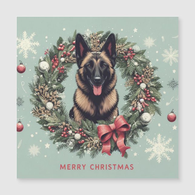 Merry Christmas Belgian Malinois Dog Xmas (Front)
