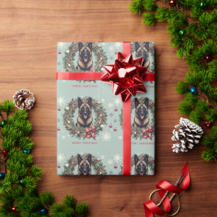 Merry Christmas Belgian Malinois Dog Xmas Wrapping Paper