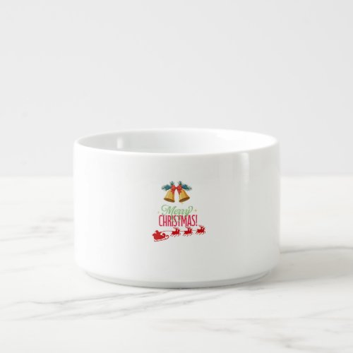 Merry Christmas – Bells & Santa Sleigh Design Bowl