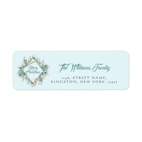 Merry Christmas Belly Frame Ivory Tiffany MintRSVP Label